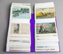 90-teiliges Konvolut von alten Postkarten / Ansichtskarten (um 1900)