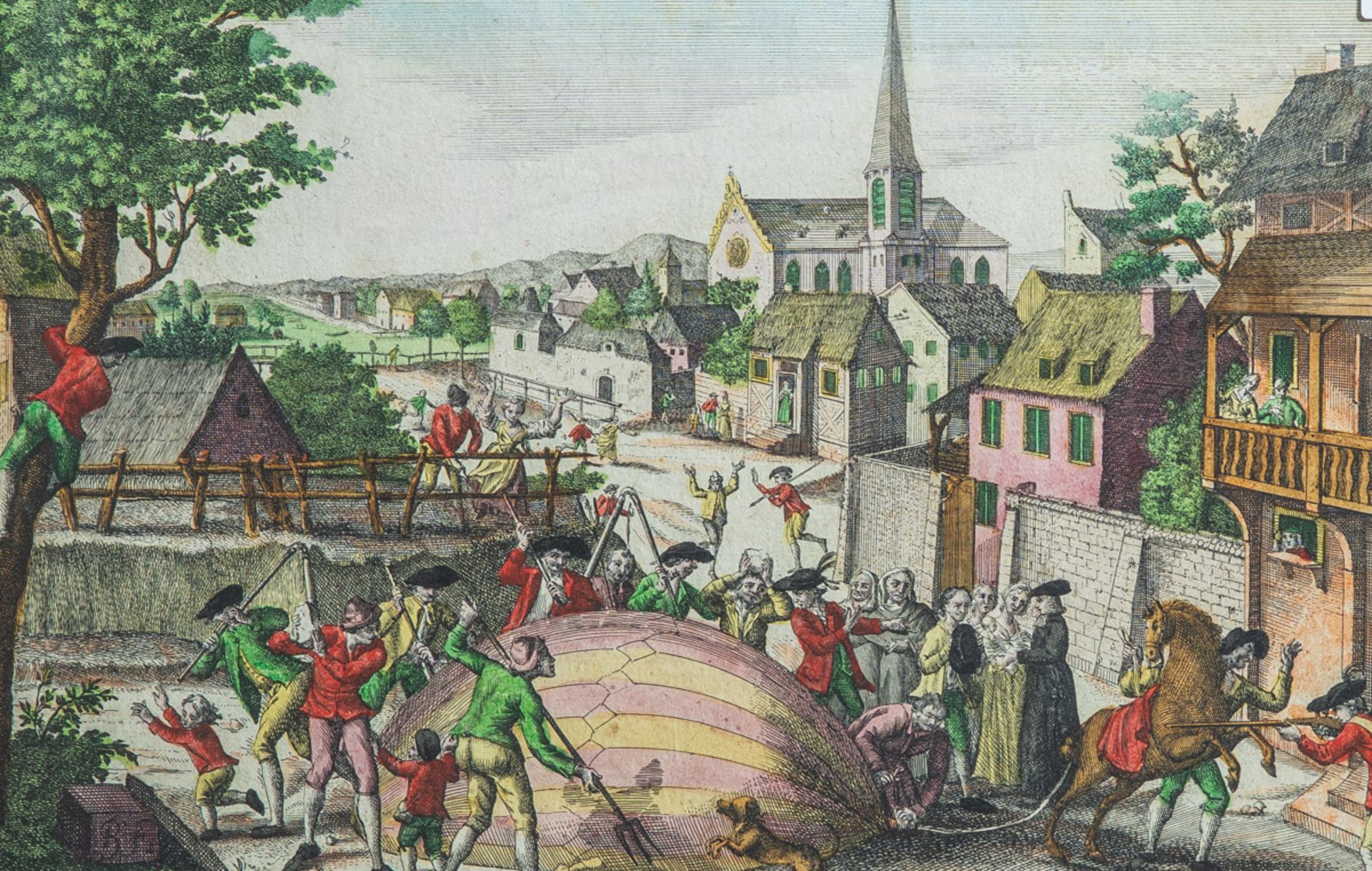 Künstler/in unbekannt (18. Jh.), Guckkastenbild (Augsburg, um 1783) - Bild 2 aus 2