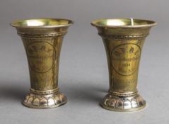 2-teiliges Silberbecher-Set 800 Silber (1930er Jahre)