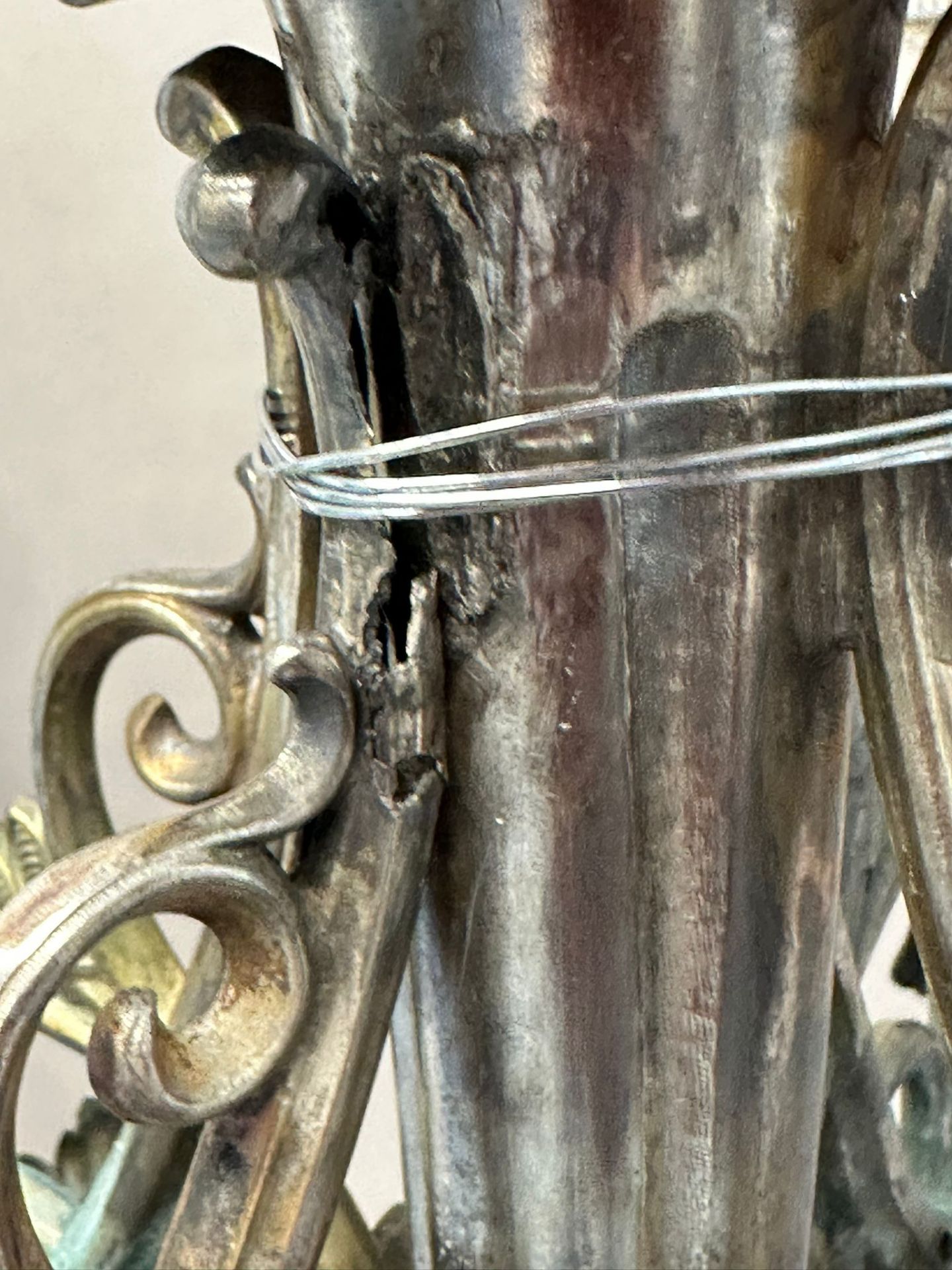 Paar Girandolen / Kerzenhalter (Historismus, 2. H. 19. Jh.) - Bild 6 aus 6