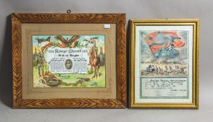 2-teiliges Konvolut von Militaria (1. u. 2. WK)