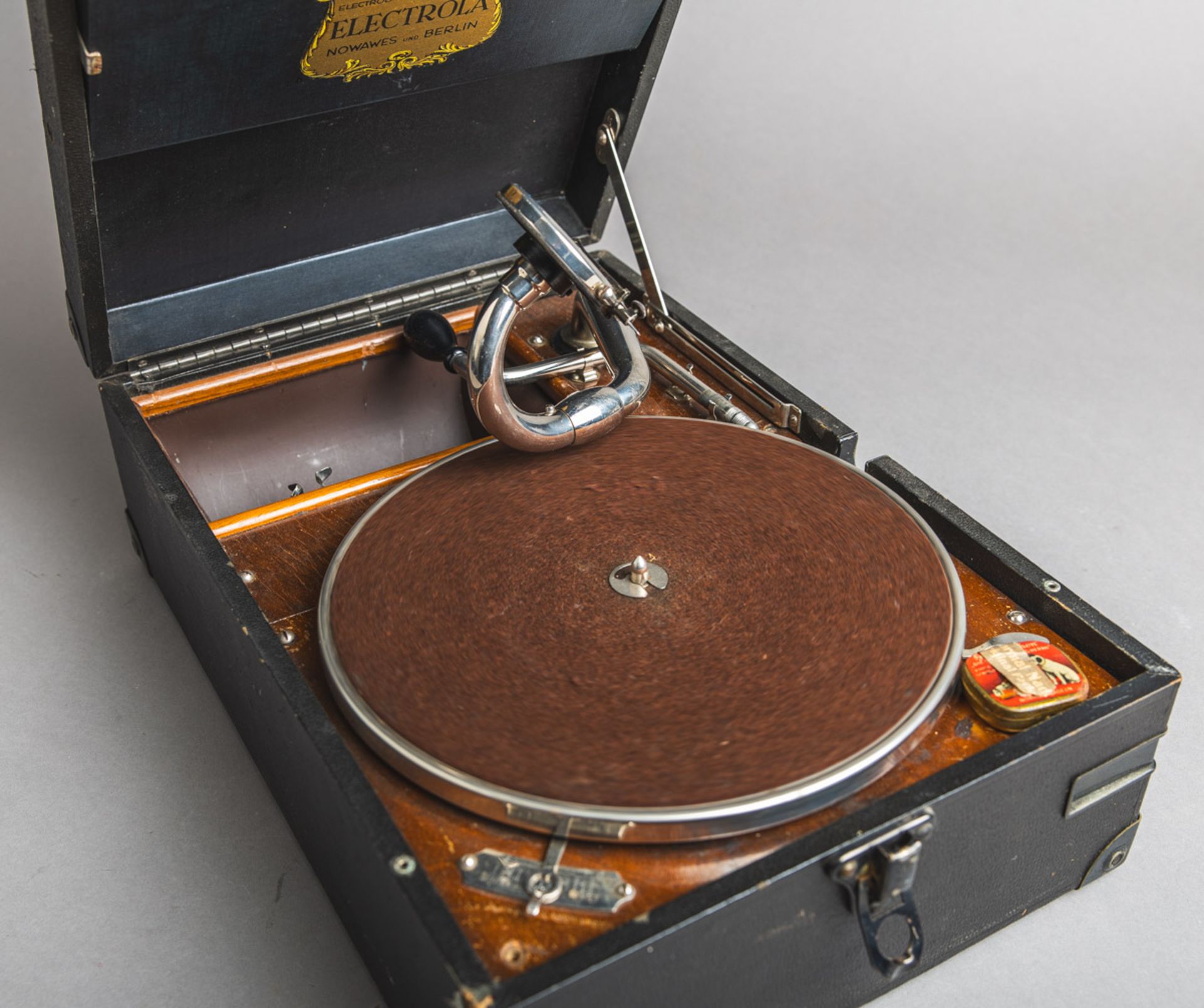 Tragbares Koffergrammophon (Electrola, 20er J.) - Bild 3 aus 4