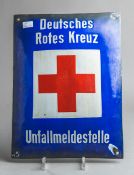 Emailschild "Deutsches Rotes Kreuz Unfallmeldestelle" (wohl 30er/40er J.)