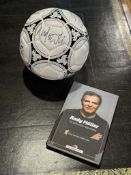 Fußball 1990 (Weltmeisterschaft)+ Buch, sign. Andy Möller