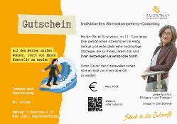 Ein Gutschein von SANIBONA® Coaching & Training für ein individuelles Stresskompetenz-Coaching