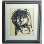 Unleserlich signiert (20./21. Jh.), Abstraktes Portrait