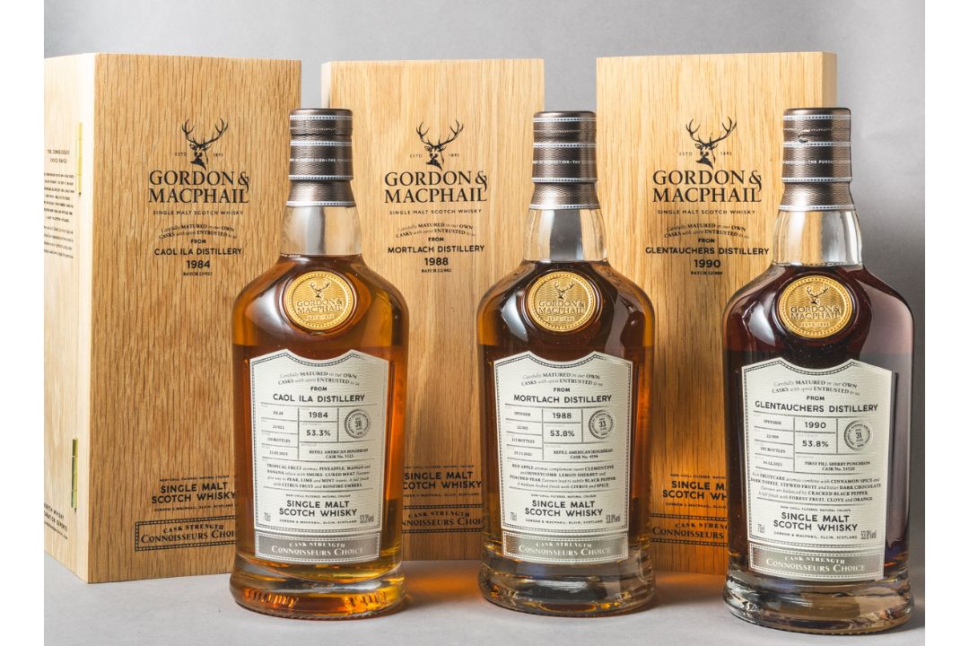 Konvolut mit 3 Flaschen Gordon & MacPhail Connoisseurs Choice Single Malt Scotch Whisky - Bild 1 aus 2