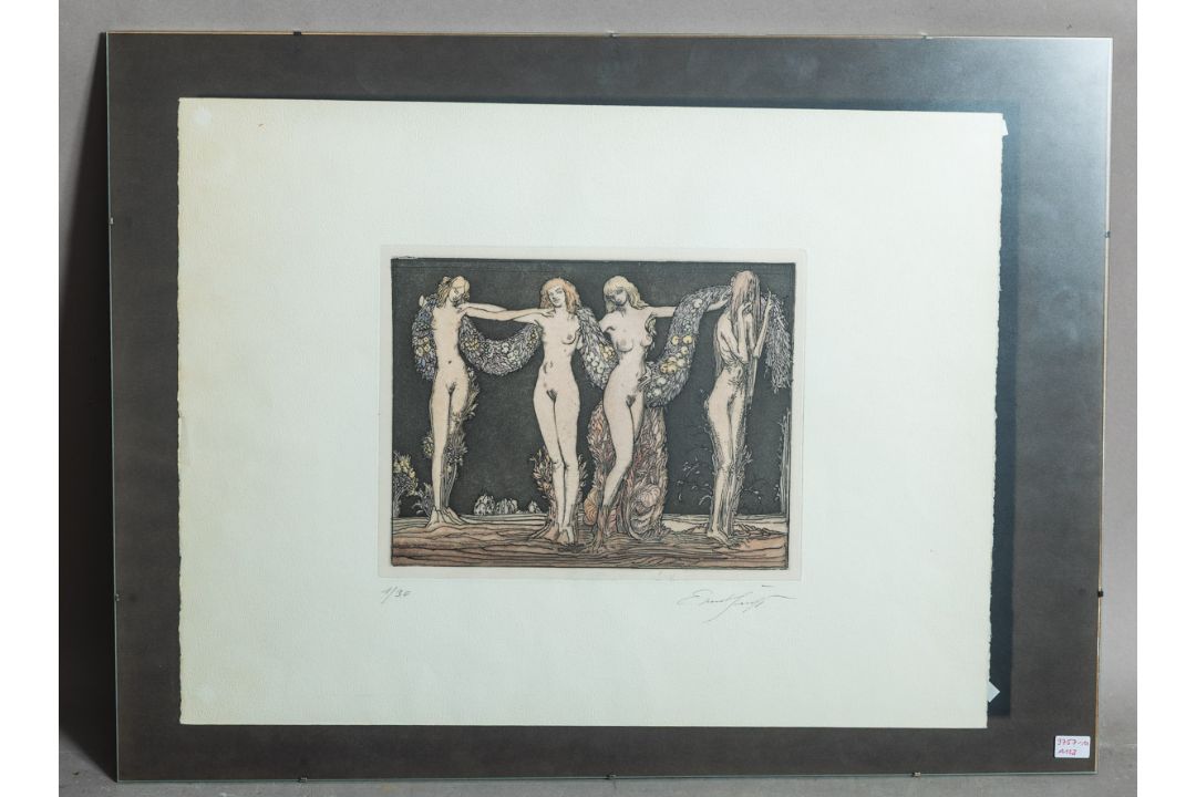 Fuchs, Ernst (1930 - 2015), "Die vier Jahreszeiten" (1976) - Bild 1 aus 3