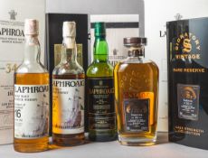Konvolut mit 7 Flaschen Laphroaig Islay Single Malt Scotch Whisky