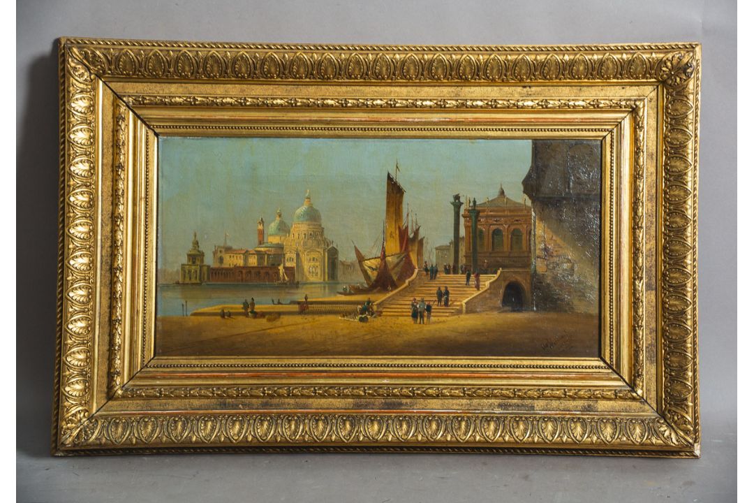 Marchand, Charles (Kaufmann, Karl, 1843 - 1905), Vedute von Venedig mit Blick auf den Dogenpalast un - Bild 1 aus 4