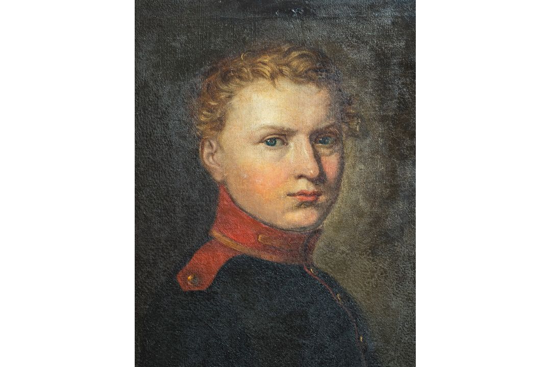 Künstler/in unbekannt (wohl Anfang/Mitte 19. Jh.), Porträt eines jungen Mannes in militärischer Unif - Bild 3 aus 3