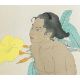 Jacoulet, Paul (1896 - 1960), "Jeune fille de Saipan et fleurs d'hibiscus, Mariannes" - Bild 3 aus 4