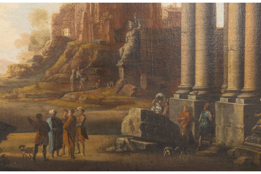 Weenix, Jan Baptist (1621 - um 1660), zugeschrieben, Idealisierte Landschaft mit antiken Ruinen - Bild 2 aus 13