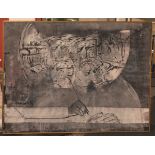 Graeder, Hans (1919 - 1999), Abstrahierte schreibende Person (1981)