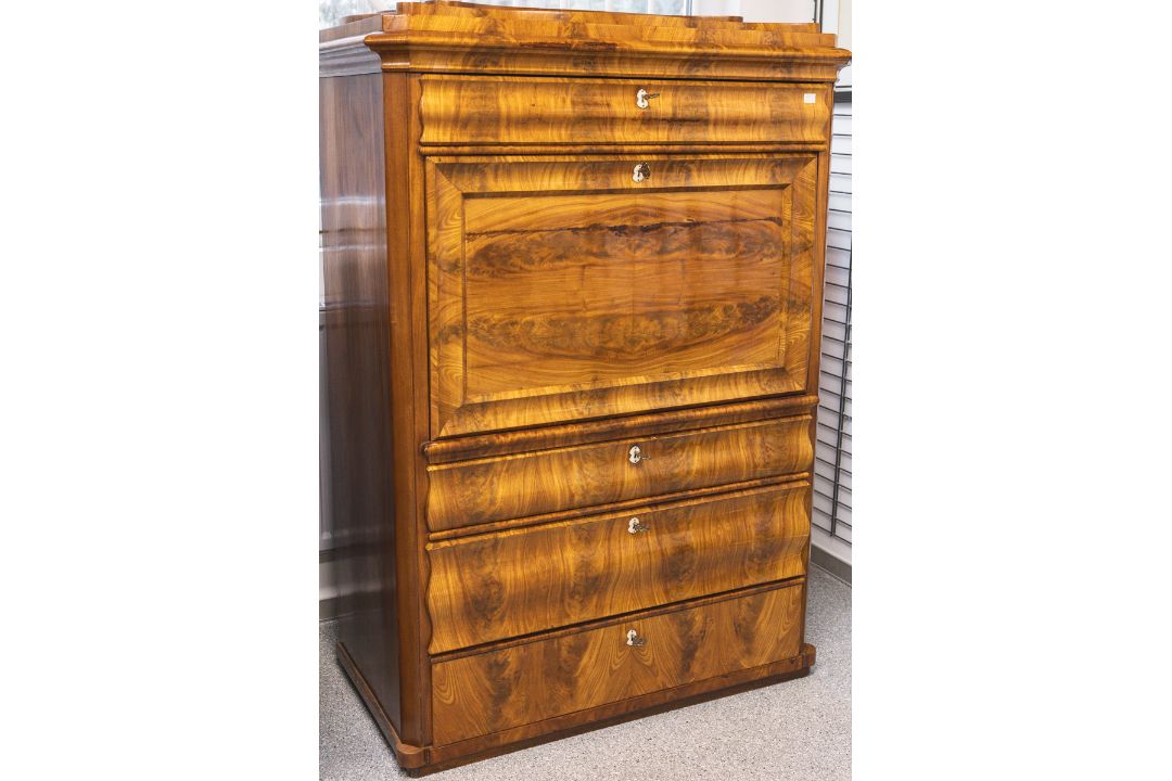 Schreibschrank (wohl Norddeutschland, Biedermeier, 19. Jh.) - Bild 3 aus 3