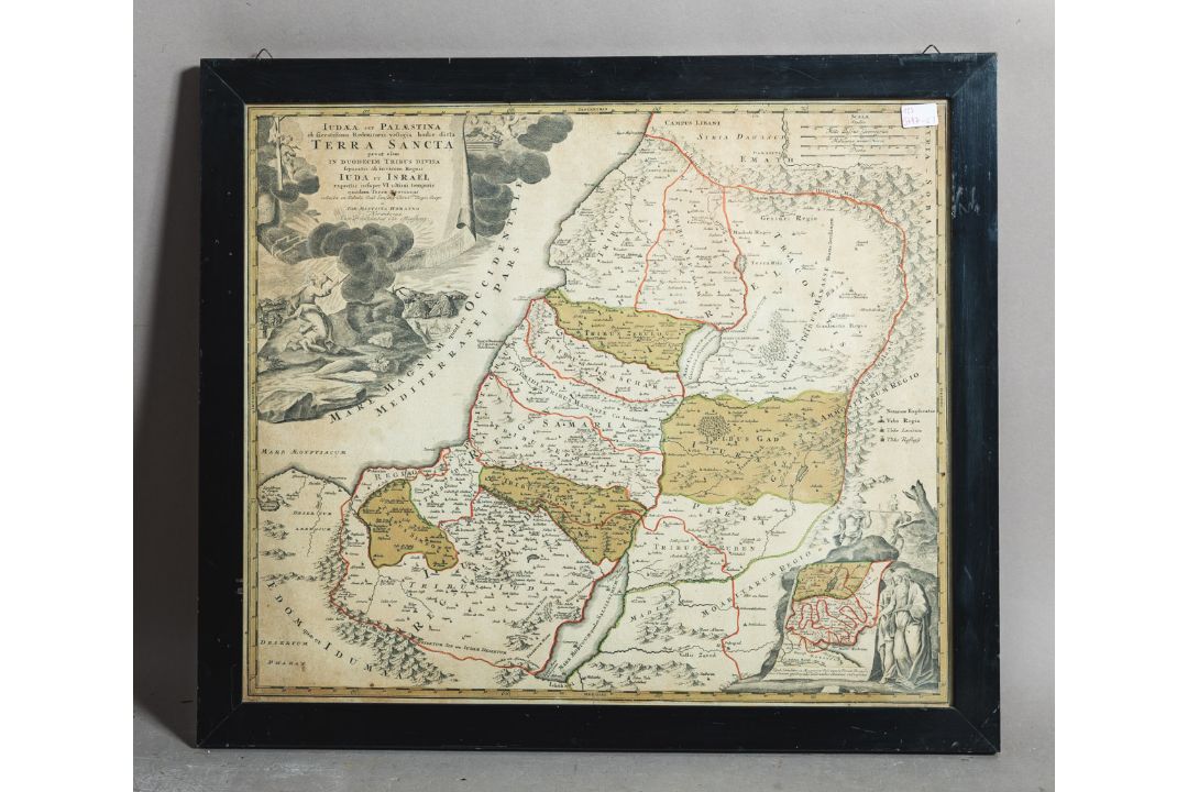 Homann, Johann Baptist (1664 - 1724), "Iudaea seu Palaestina. Terra Sancta, Juda et Israel"