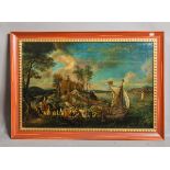 Saftleven, Herman (1609 - 1685), Rheinlandschaft m. Kaufleuten u. Burgruine