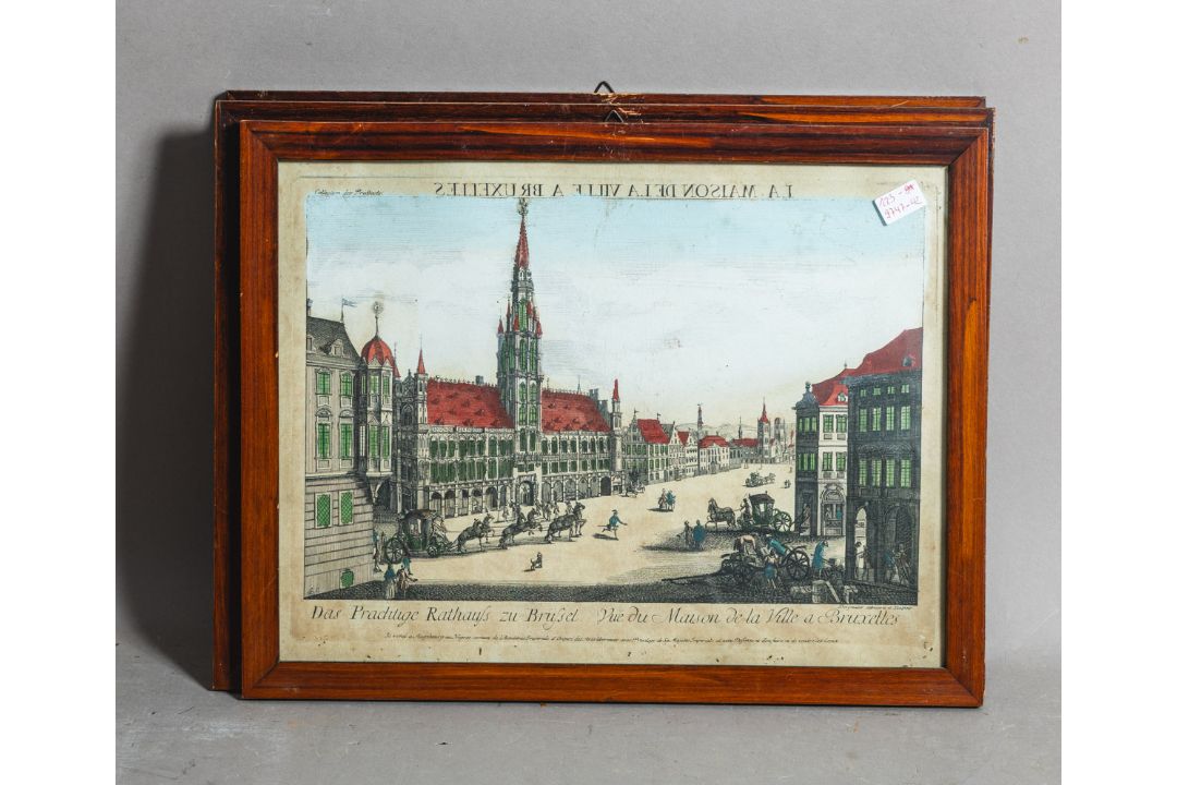 Bergmüller, Johann Georg (1688 - 1762), "Das prächtige Rathaus zu Brüssel" - Bild 1 aus 2