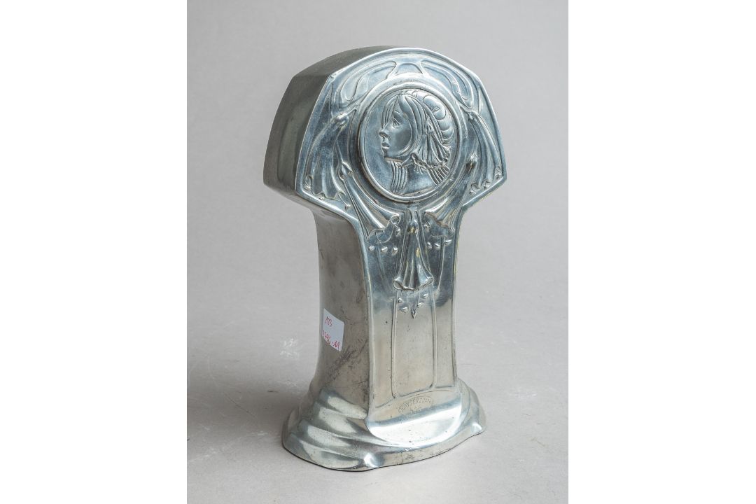 Tischuhr (J. P. Kayser Sohn, Krefeld, um 1900, Jugendstil) - Bild 2 aus 2