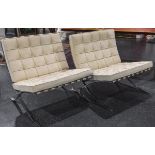 Paar Sessel Mod. "Barcelona" (Knoll International, Italien)
