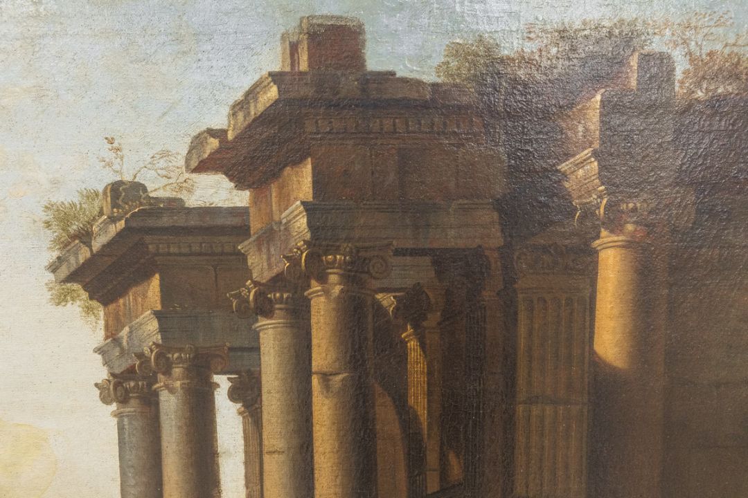 Weenix, Jan Baptist (1621 - um 1660), zugeschrieben, Idealisierte Landschaft mit antiken Ruinen - Bild 4 aus 13