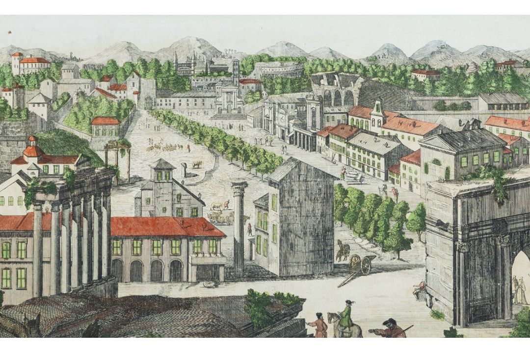 Bergmüller, Johann Georg (1688 - 1762), "Vue du reste des Antiquités à Rome" - Bild 2 aus 2