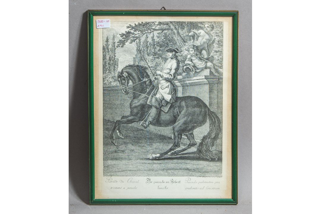 Ridinger, Johann Elias (1698 Ulm - 1767 Augsburg), "Die parade im Schritt lincks" (18. Jh.)