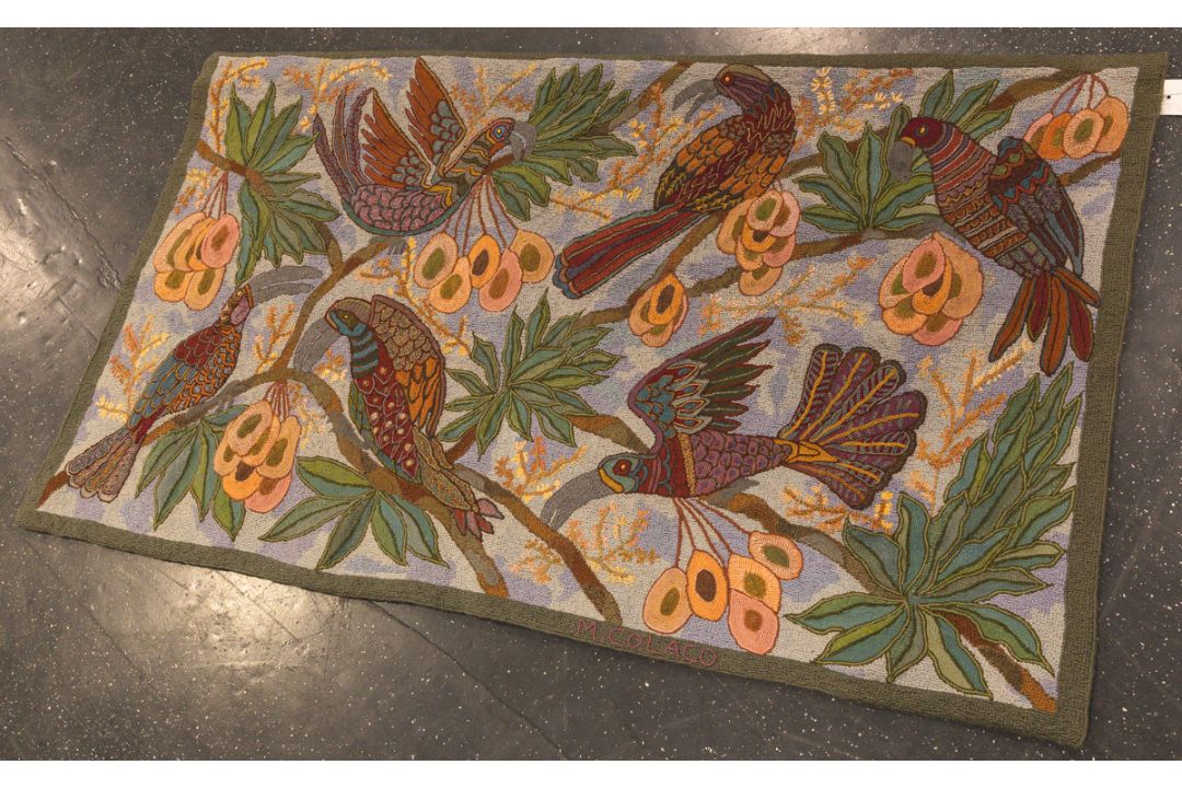 Colaco, Madeleine (1907 - 2002), Wandteppich/ Knüpfarbeit m. Naturmotiven