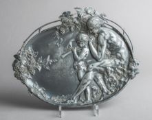 Wandzierplatte (WMF, Jugendstil, um 1900)
