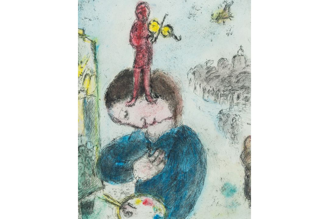 Chagall, Marc (1887 - 1985), Blatt aus der Folge "Musique" (1981) - Bild 3 aus 3