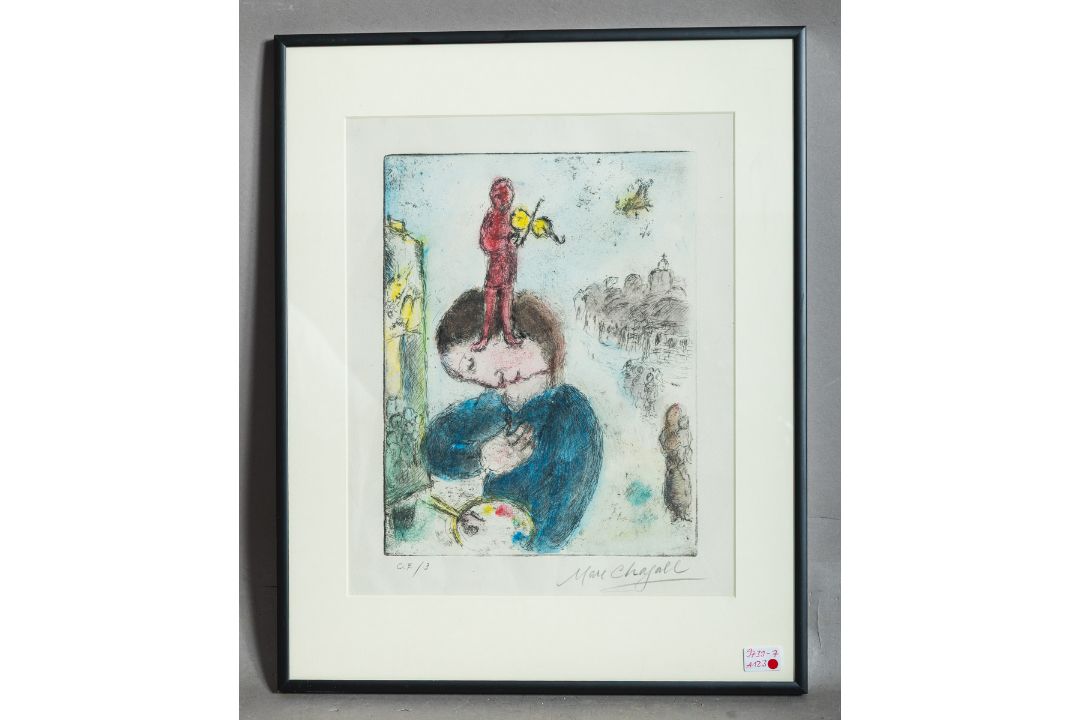 Chagall, Marc (1887 - 1985), Blatt aus der Folge "Musique" (1981) - Bild 1 aus 3
