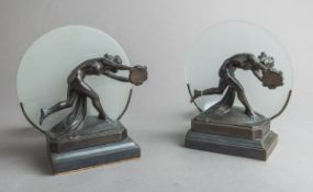Paar Tischlampen (um 1920, Art déco)