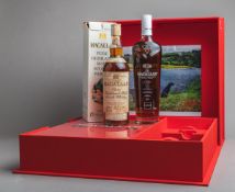 Konvolut mit 2 Flaschen The Macallan Highland Single Malt Scotch Whisky inkl. Originalverpackungen, 