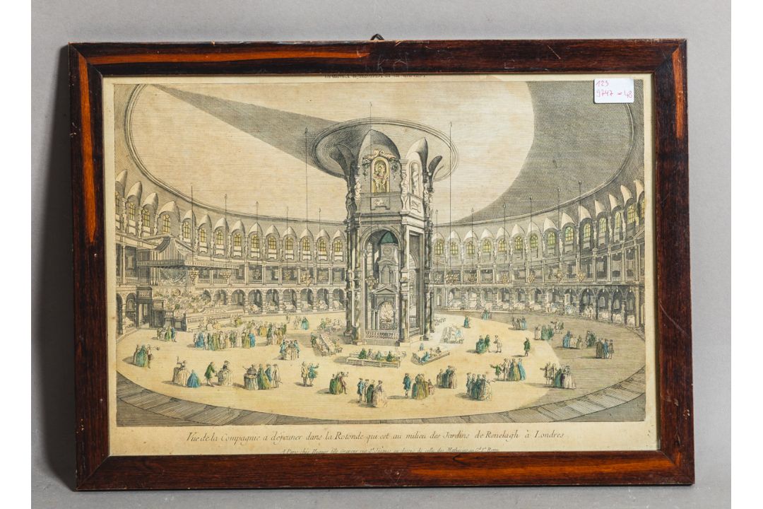 Huquier, Gabriel (1695 - 1772), "Vue de la Campagnie à Déjeuner dans la Rotonde, Londres" - Bild 1 aus 2