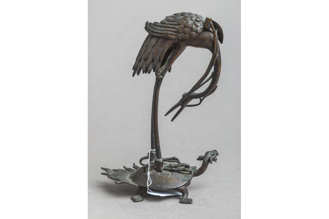 Japanischer Kerzenhalter "Tsuru-Kame" (Meiji-Zeit, 19./20. Jh.) - Bild 3 aus 3