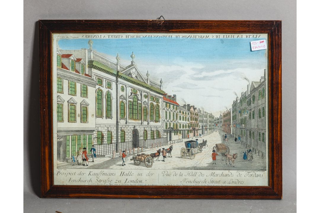 Winckler, Georg Gottfried (1710 - 1786), "Kaufmanns Halle in der Fenchurch Str. zu London" - Bild 1 aus 2