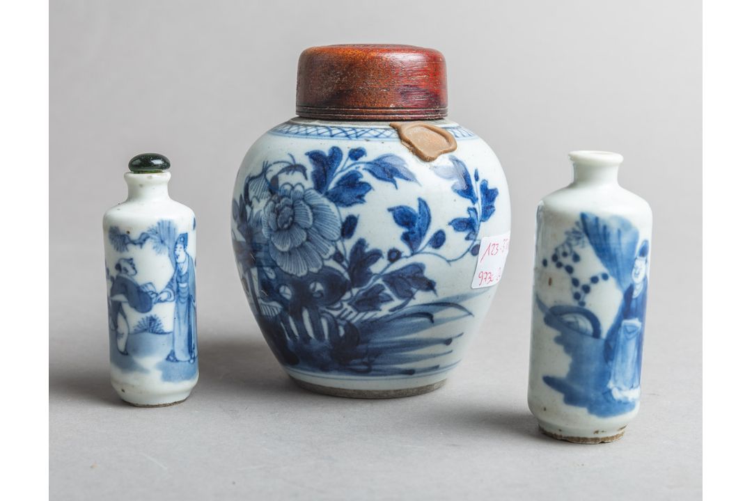 3-teiliges Konvolut von Porzellanteilen (China, 19./20. Jh.)