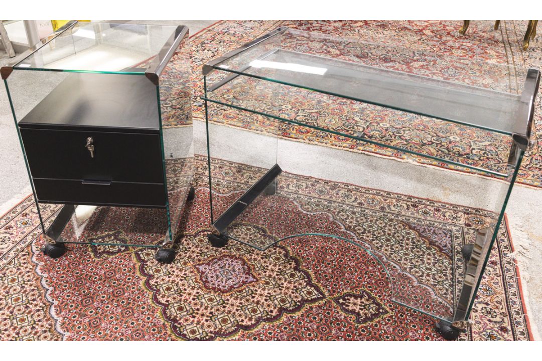 Schreibtisch mit Rollcontainer (Gallotti u. Radice, Italien, 70er J.) - Bild 3 aus 3