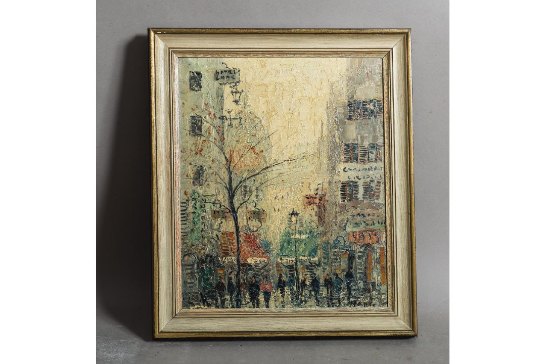 Unleserlich signiert (19./20. Jh.), Pariser Straßenszene - Bild 1 aus 4
