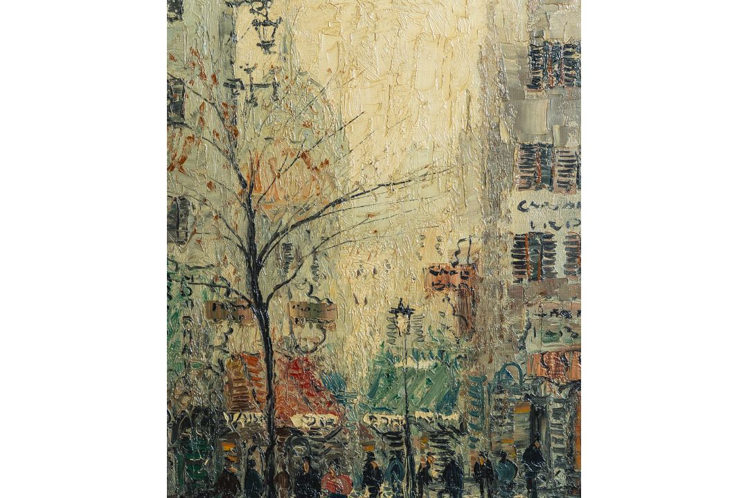 Unleserlich signiert (19./20. Jh.), Pariser Straßenszene - Bild 3 aus 4