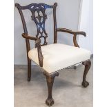 Armlehnstuhl/ Dining Chair (England, 19. Jh., Chippendale Stil)