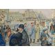 Henfling, Josef (1877 - 1950), Menschenmenge vor Bekanntmachungen des Ersten Weltkriegs - Bild 2 aus 2