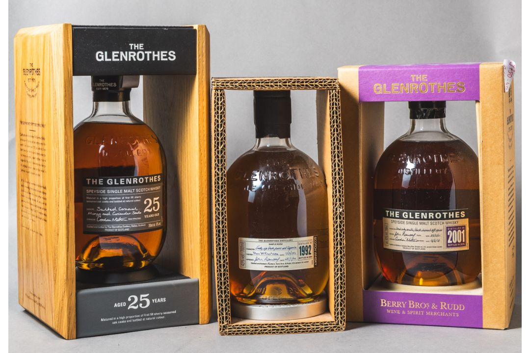 Konvolut mit 3 Flaschen Single Malt Scotch Whisky The Glenrothes - Bild 1 aus 2
