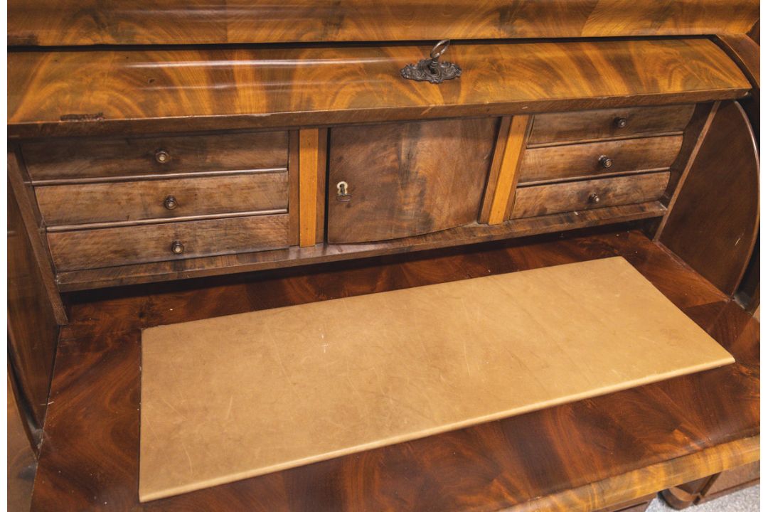 Zylindersekretär (Spät-Biedermeier, 19. Jh.) - Bild 2 aus 3