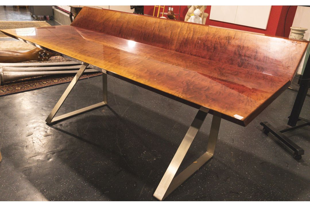 Designerschreibtisch (wohl Italien, 60er J.) - Bild 1 aus 2
