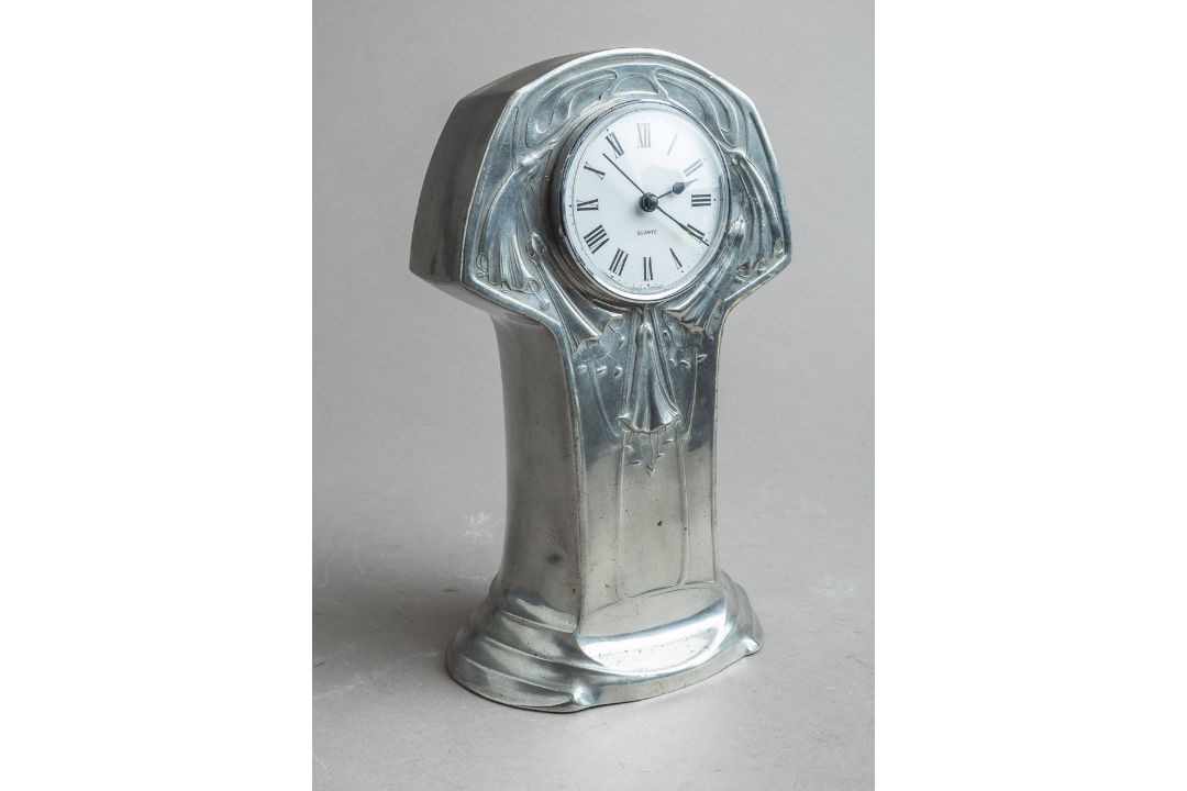 Tischuhr (J. P. Kayser Sohn, Krefeld, um 1900, Jugendstil) - Bild 1 aus 2