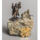 Kleine Statuette auf Steinsockel "Heiliger Christophorus" (Juwelier Weiland, Mainz) - Bild 1 aus 4