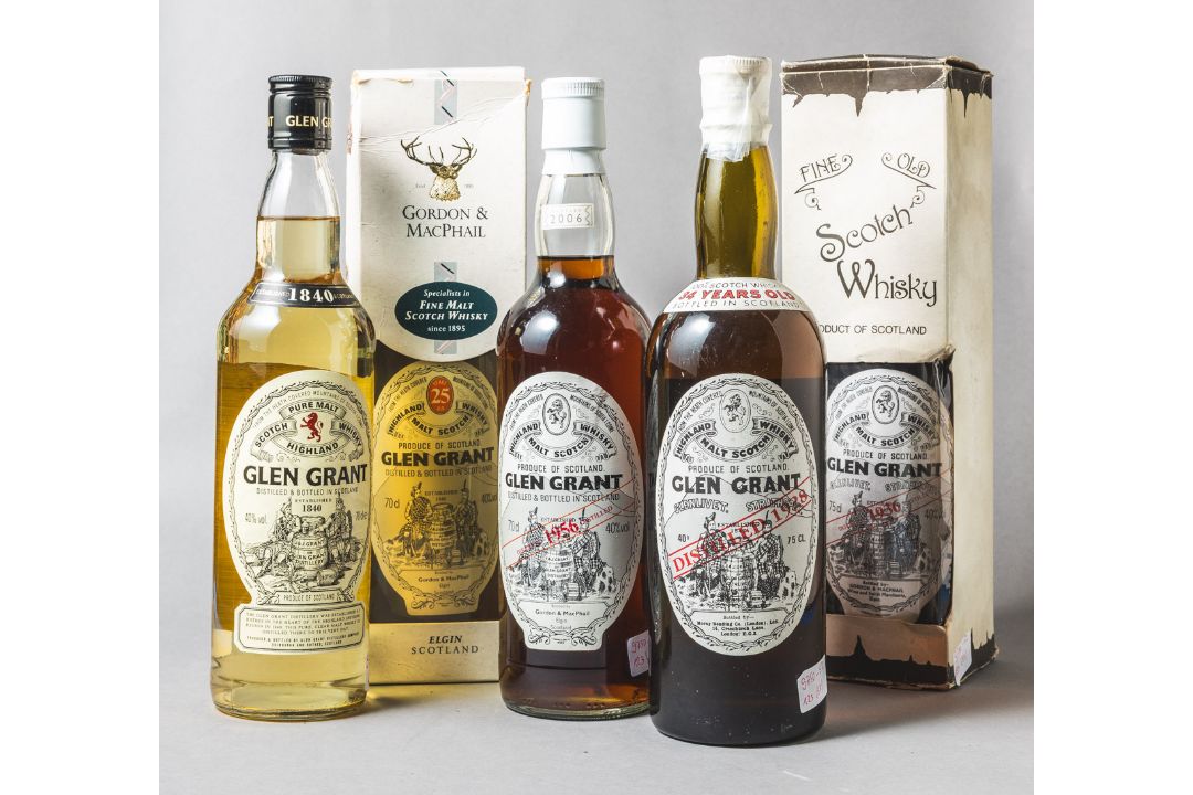 Konvolut mit 5 Flaschen Glen Grant Single Malt Scotch Whisky - Bild 1 aus 2