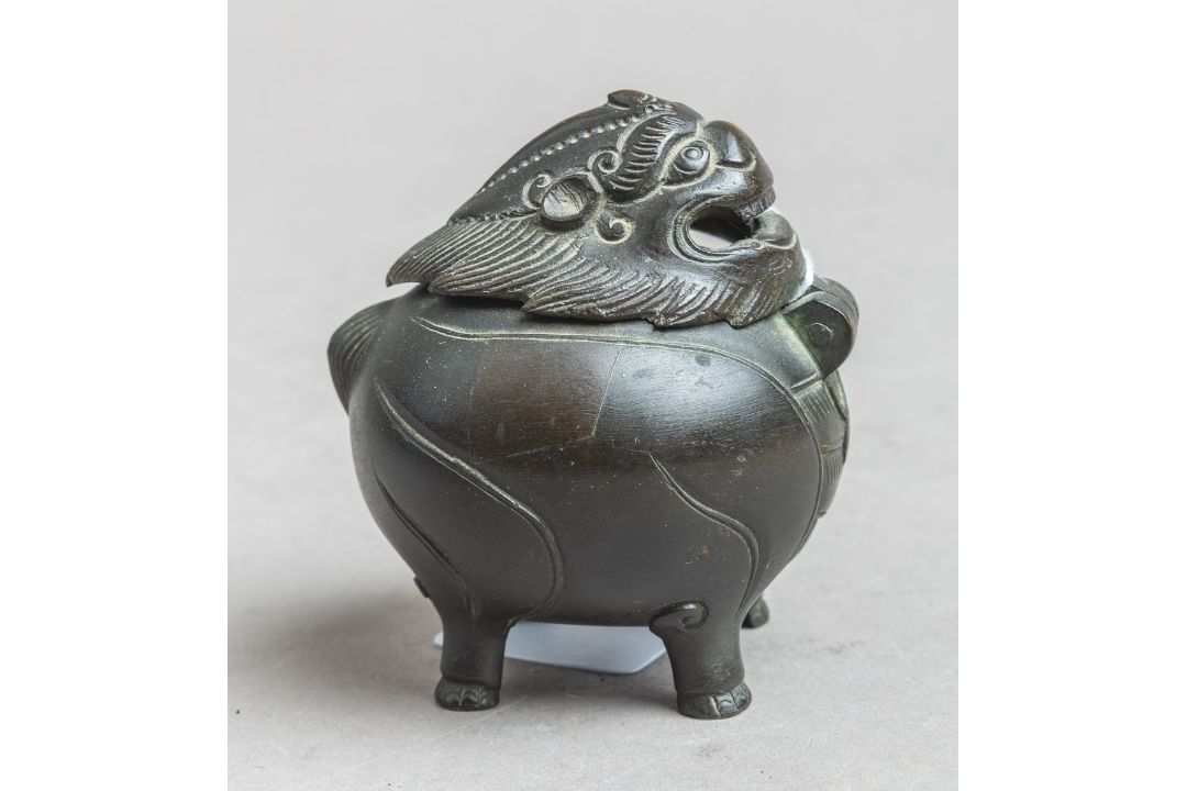 Räuchergefäß "Wächterlöwen" (China, wohl um 1900) - Bild 1 aus 3
