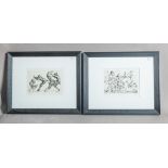 Degenhardt, Gertrude (1940 - 2025), 2-teiliges Konvolut von Radierungen
